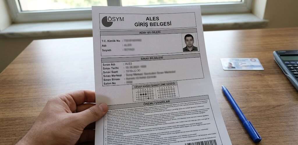 ALES giriş belgesi